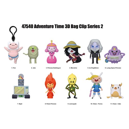 Adventure Time Series 2 3D Foam Bag Clip Random 6-Pack