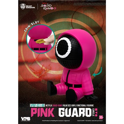 Squid Game VPBP-031 Palm Size Vinyl Functional Piggy Bank Blind Box Case of 6