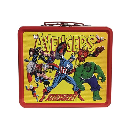 Avengers Assemble Tin Titans Lunch Box with Thermos - Previews Exclusive