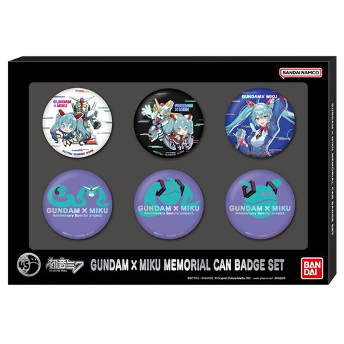 Gundam x Hatsune Miku Memorial Can Badge Set