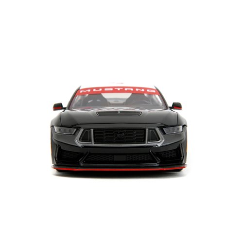 Bigtime Muscle 2024 Ford Mustang Dark Horse Glossy Black 1:24 Scale Die-Cast Metal Vehicle