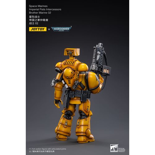 Joy Toy Warhammer 40,000 Space Marines Imperial Fists Intercessors Brother Marine 02 1:18 Scale Acti