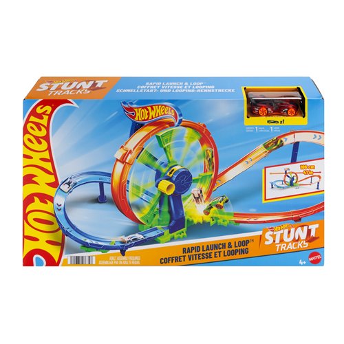 Hot Wheels Stunt Tracks Rapid Launch & Loop Playset
