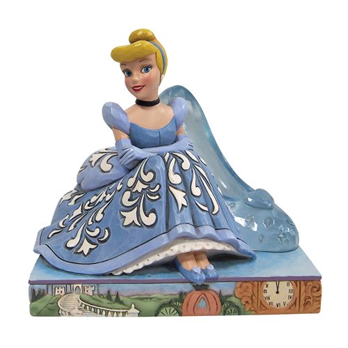 Disney Traditions Cinderella and Glass Slipper by Jim Shore Statue