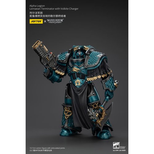 Joy Toy Warhammer The Horus Heresy Alpha Legion Lernaean Terminator with Volkite Charger 1:18 Scale