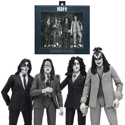KISS Dressed to Kill Album Cover 7-Inch Scale Action Figure 4-Pack