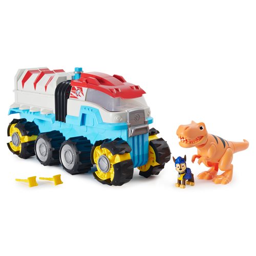 PAW Patrol Dino Rescue Dino Patroller Motorized Team Vehicle with Chase and T-Rex Figure