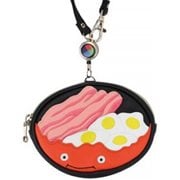 Howl's Moving Castle Calcifer and Bacon and Eggs Card and Coin Purse with Reel