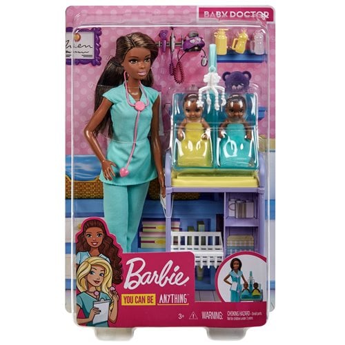 Barbie Baby Doctor Doll with Brunette Hair and Playset