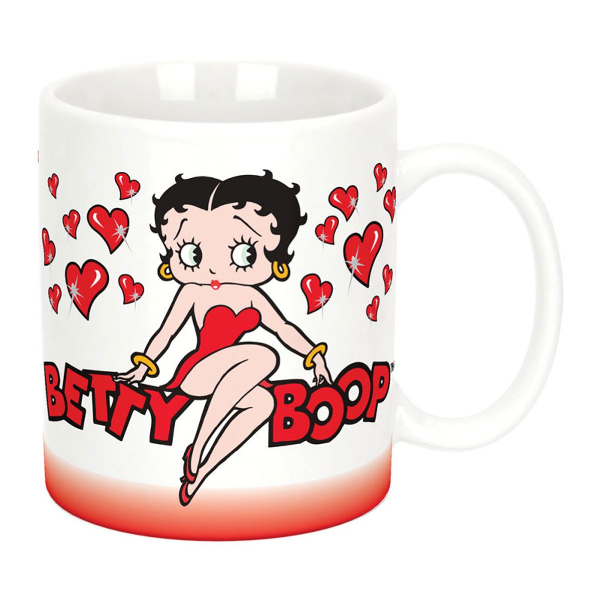 Betty Boop with Hearts 11 oz. Ceramic Mug