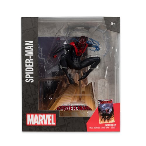 Marvel Wave 2 Spider-Man Miles Morales: Spider-Man #1 1:10 Scale Posed Figure with Scene