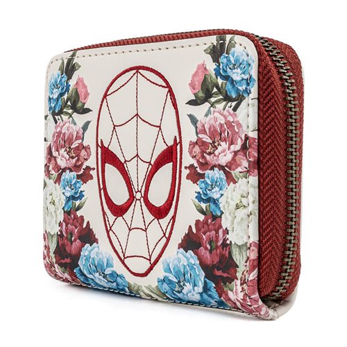 Spider-Man Floral Zip-Around Wallet