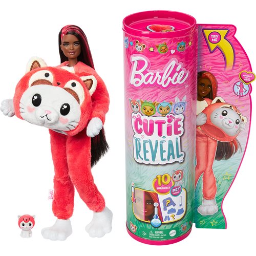 Barbie Cutie Reveal Kitten as Red Panda Doll