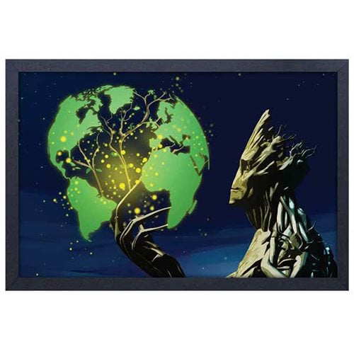Guardians of the Galaxy Groot Earth Framed Art Print