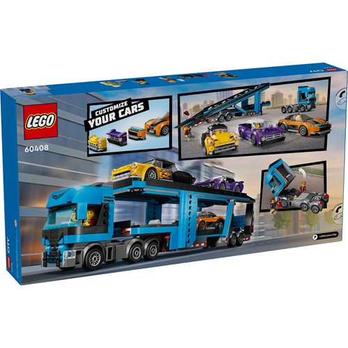 LEGO City 60408 Car Transporter Truck with Sports Cars