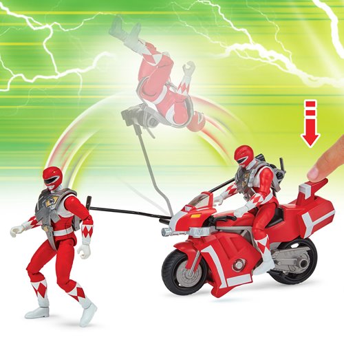 Mighty Morphin Power Rangers: Re-Ignition Tyrannosaurus Battle Bike Vehicle with Red Ranger Action F