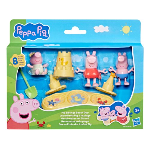 Peppa Pig Siblings Beach Day Playset Dolls