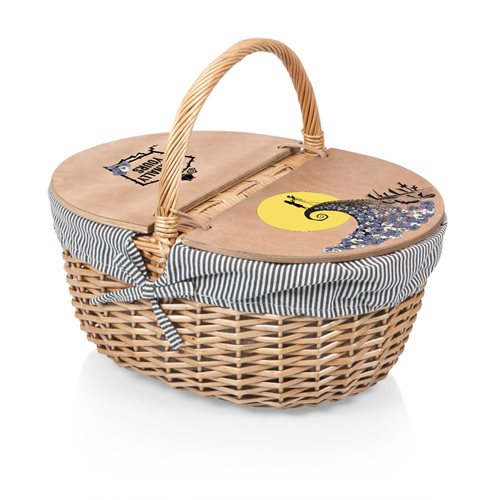 The Nightmare Before Christmas Jack and Sally Silhouette Country Picnic Basket