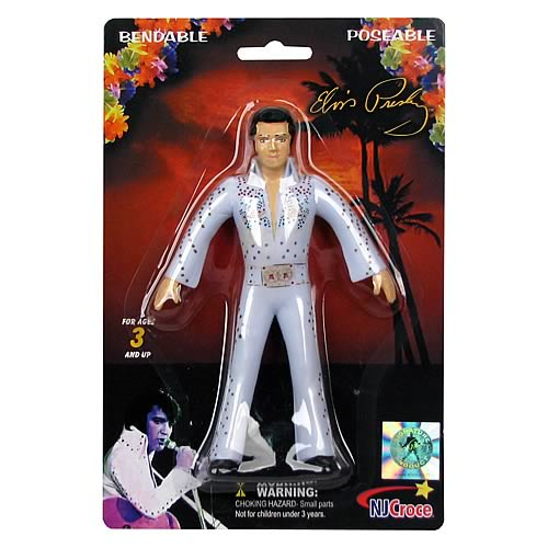 90's Elvis Presley フィギュア Elvis Presley Jumpsuit Bendable Figure - Entertainment Earth