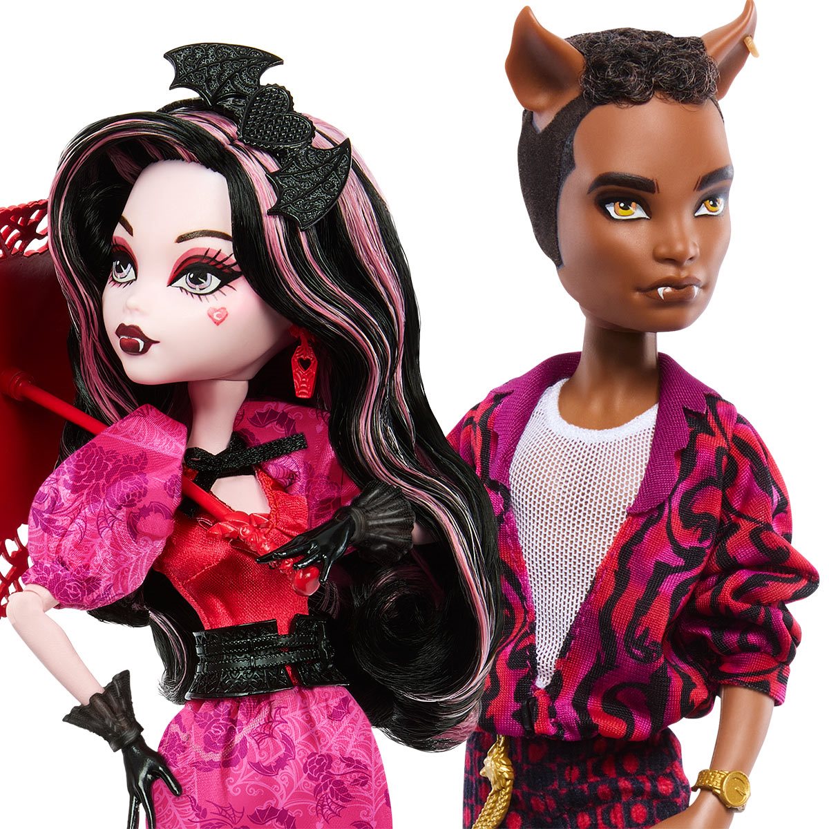Monster High Draculaura and Clawd Wolf Howliday Love 2-Pack