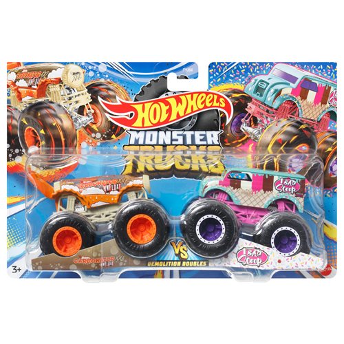 Hot Wheels Monster Trucks Demolition Doubles 1:64 Scale 2023 Mix 2 2-Pack Case of 8