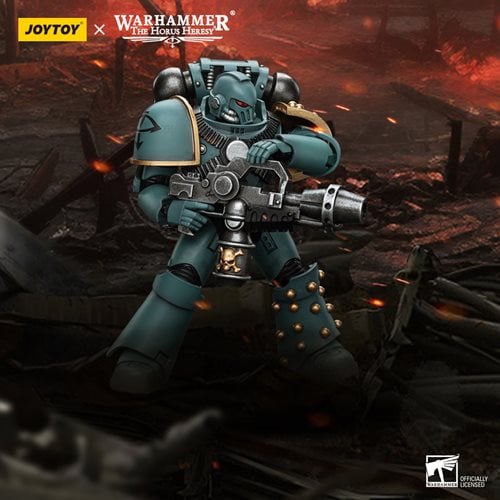 Joy Toy Warhammer 40,000 Sons of Horus MKIV Tactical Squad Legionary with Flamer 1:18 Scale Action F