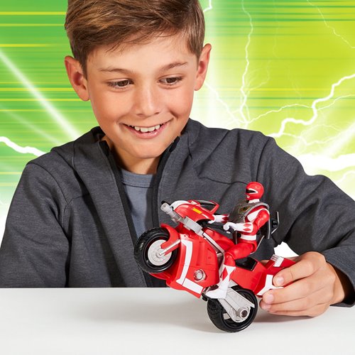 Mighty Morphin Power Rangers: Re-Ignition Tyrannosaurus Battle Bike Vehicle with Red Ranger Action F