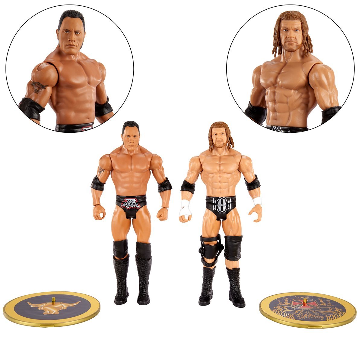 WWE Championship Showdown Series 2 Rock vs Triple H Action Figure 2-Pack