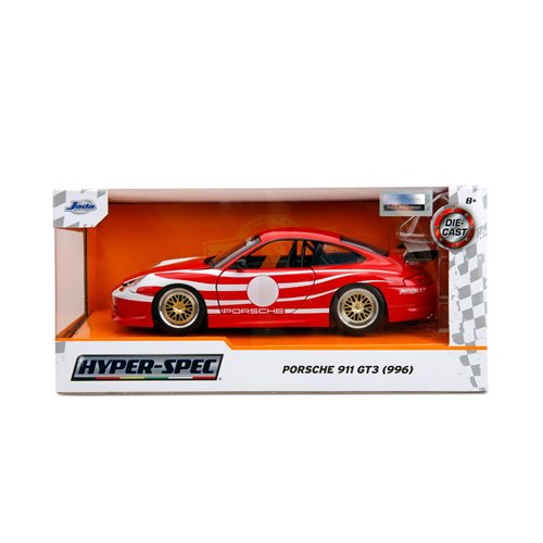 Hyper-Spec Porsche 911 GT3 996 1:24 Scale Die-Cast Metal Vehicle