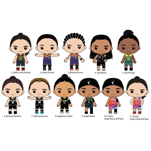 Womens National Basketball Association 3D Foam Bag Clip Random 6-Pack