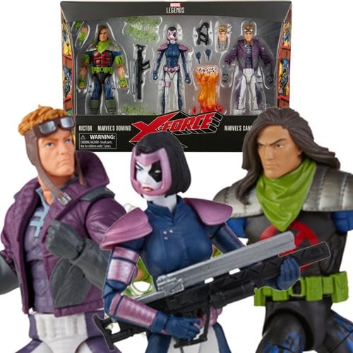 X-Force Marvel Legends Rictor, Domino, and Cannonball 6-Inch Action Figures 3-Pack