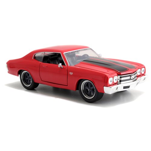 Fast and Furious Dom's Chevy Chevelle SS Glossy Red 1:24 Scale Die-Cast Metal Vehicle