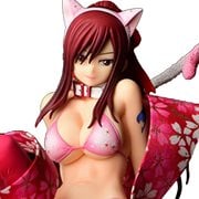 Fairy Tail Erza Scarlet Cherry Blossom Cat Gravure Style 1:6 Scale Statue