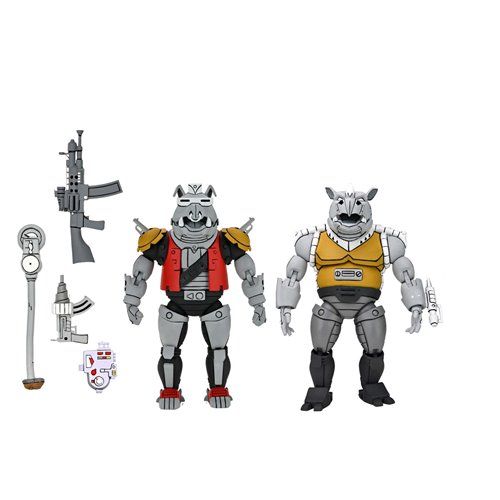 Teenage Mutant Ninja Turtles (1987 Cartoon) Super Bebop and Mighty Rocksteady 7-Inch Scale Action Fi