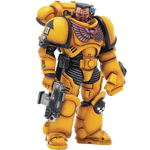Joy Toy Warhammer 40,000 Space Marines Imperial Fists Intercessors Brother Sergeant Sevito 1:18 Scale Action Figure