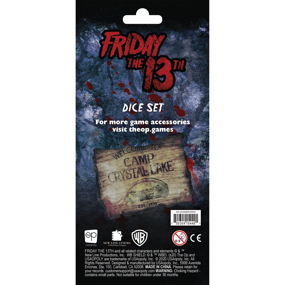 Friday the 13th Horror at Camp Crystal Lake Board Game USAopoly