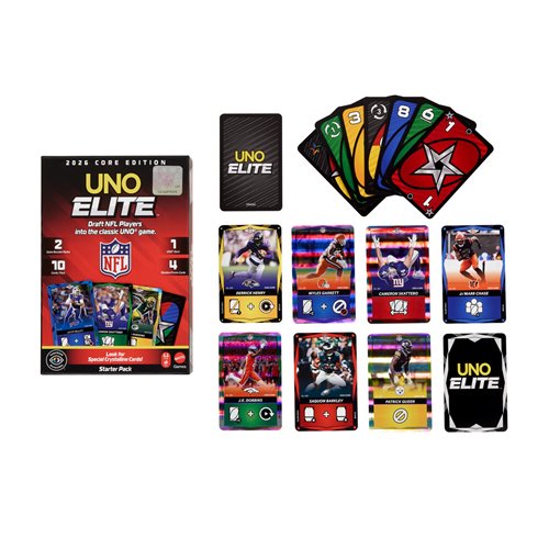 UNO Elite NFL 2026 Core Edition Starter Pack Card Game