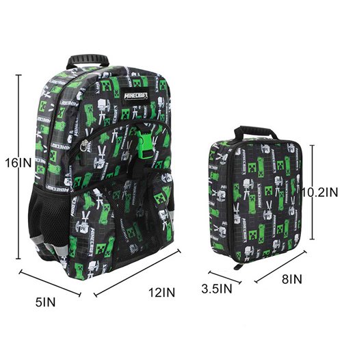 Minecraft All Over Print Youth Backpack Set