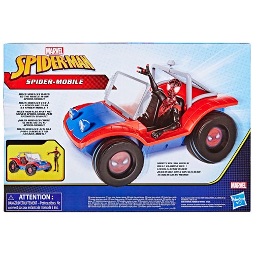 Spider-Man Spider-Mobile 6-Inch-Scale Vehicle with Miles Morales Action Figure