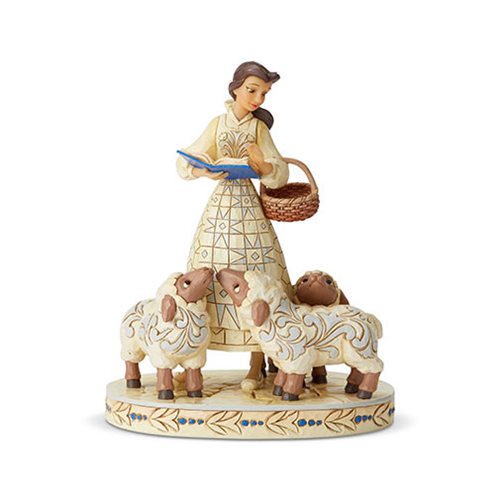 Disney Traditions Beauty and the Beast Belle White Woodland Bookish Beauty Statue by Jim Shore