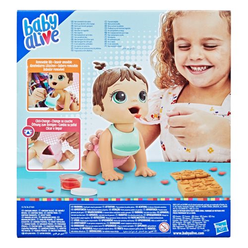 Baby Alive Lil Snacks Doll (Brown Hair)