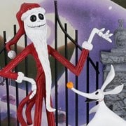 The Nightmare Before Christmas Santa Jack and Zero Light-Up Statue