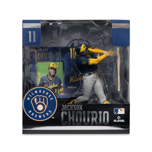 MLB SportsPicks Milwaukee Brewers Jackson Chourio 7-Inch Posed Figure Case of 6