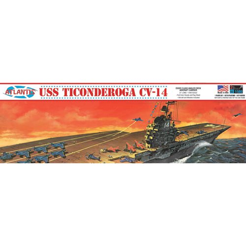 U.S.S. Ticonderoga CV-14 Aircraft Carrier 1:500 Scale Plastic Model Kit