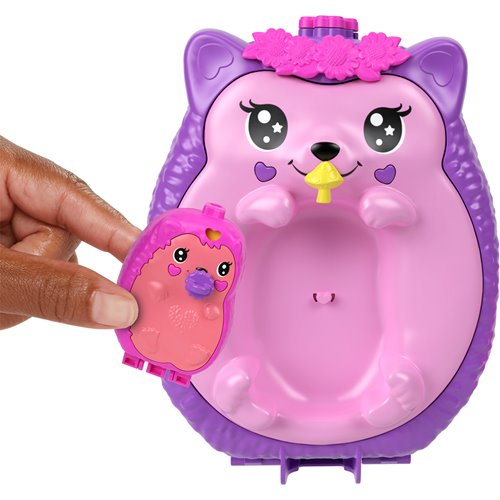 Polly Pocket Hedgehog Mom and Baby Wearable Compact Playset