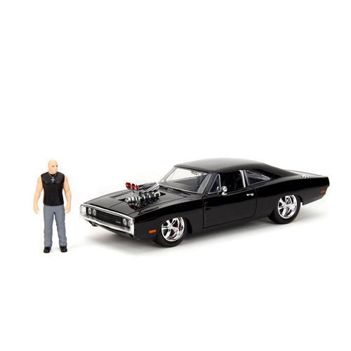 Hollywood Rides Fast and the Furious Dodge Charger R/T 1:24 Scale Die-Cast Metal Vehicle with Dom Fi