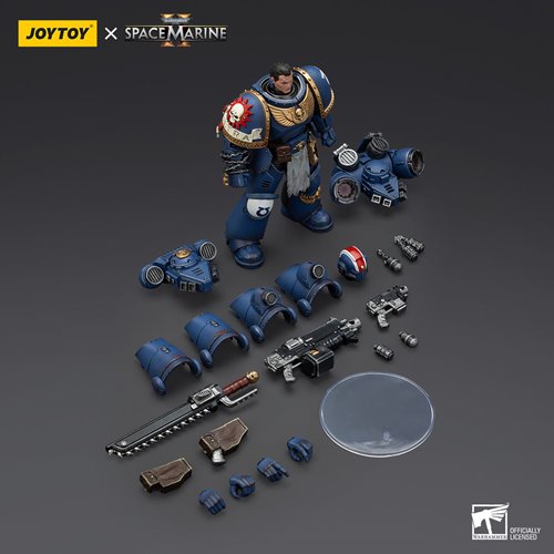 Joy Toy Warhammer Space Marine II Ultramarines Lieutenant Titus Collectors Edition 1:18 Scale Action