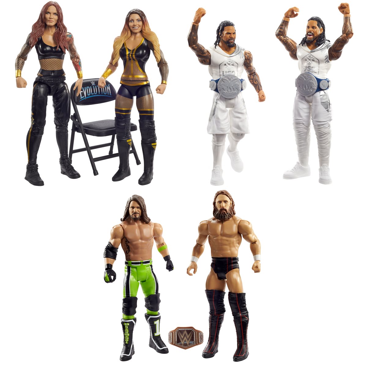 Mattel WWE Battle Pack Series 64 The Usos Wrestling Figures Tag Team Champions for sale online