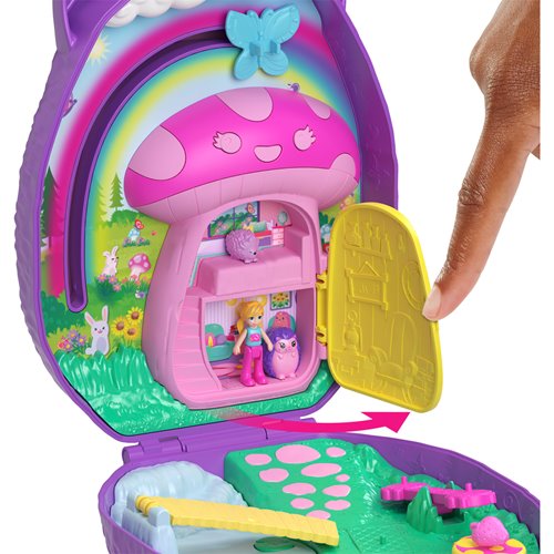 Polly Pocket Hedgehog Mom and Baby Wearable Compact Playset