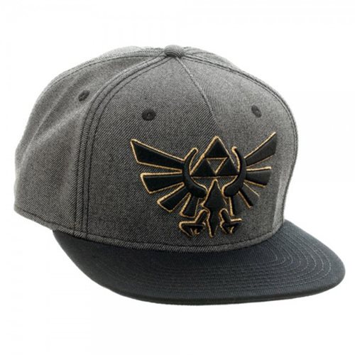 Legend of Zelda Grey-and-Black Snapback Hat